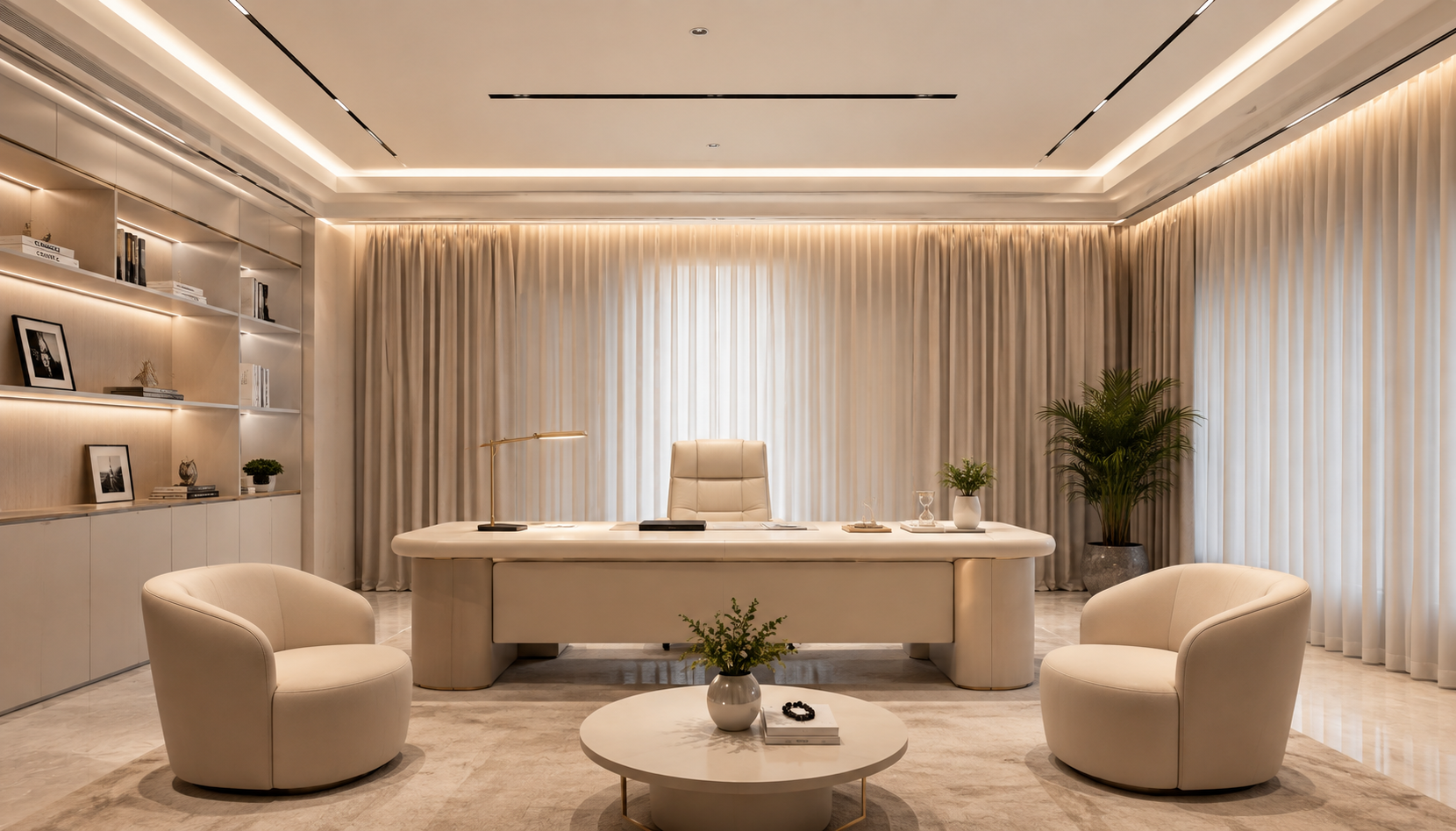 Modern residential living and dining area with statement lighting, Project Alpha